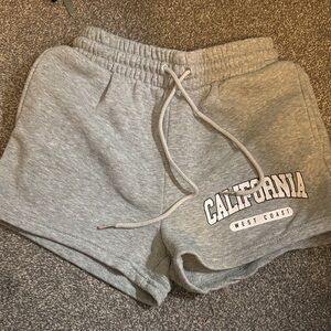 Gray 'California West Coast' Athletic Drawstring Shorts